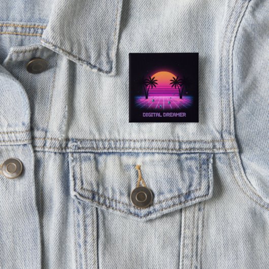 Digital Dreamer Retro-Anstecknadel Button (Beispiel)