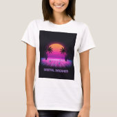 Digital Dreamer Retro Sunset Tee | Y2K shirt (Vorderseite)