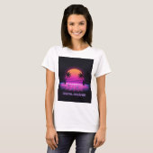 Digital Dreamer Retro Sunset Tee | Y2K shirt (Vorne ganz)