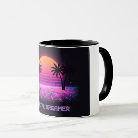 Digital Dreamer Two-Tone Coffee Mug Tasse (VorderseiteRechts)
