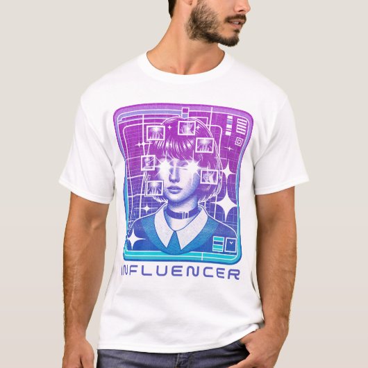 Digital Dreamscape Influencer Tee (Vorderseite)