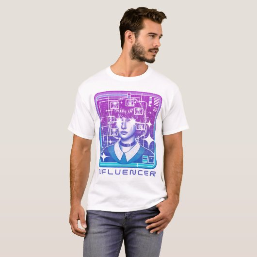 Digital Dreamscape Influencer Tee (Vorne ganz)