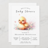 Digital Duck Baby Duck Dusche Einladung (Vorne/Hinten)