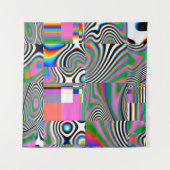 Digital effects. Vibrant abstract background. Colo Wandteppich (Vorderseite (Horizontal))