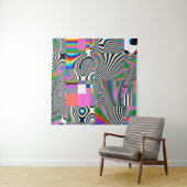 Digital effects. Vibrant abstract background. Colo Wandteppich (Beispiel (Horizontal))