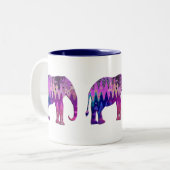 Digital-Elefant Zweifarbige Tasse (Vorderseite Links)