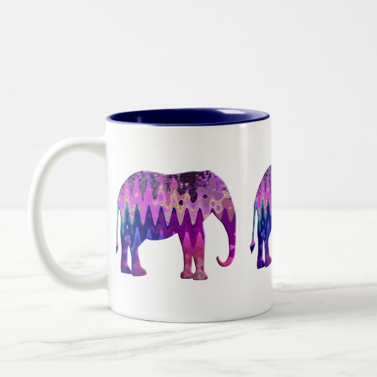 Digital-Elefant Zweifarbige Tasse (Links)