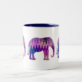 Digital-Elefant Zweifarbige Tasse (Mittel)