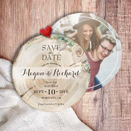 Digital Elegant Rustic Wood Greenery Invitation  Save The Date