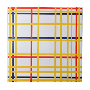 Digital Enhanced Piet Mondrian's New York City I Fliese