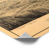 DIGITAL ENTFERNT: Portland ODER Panorama Karte Poster (Ecke)