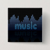 Digital Equalizer Music Wave Wall Button (Vorderseite)