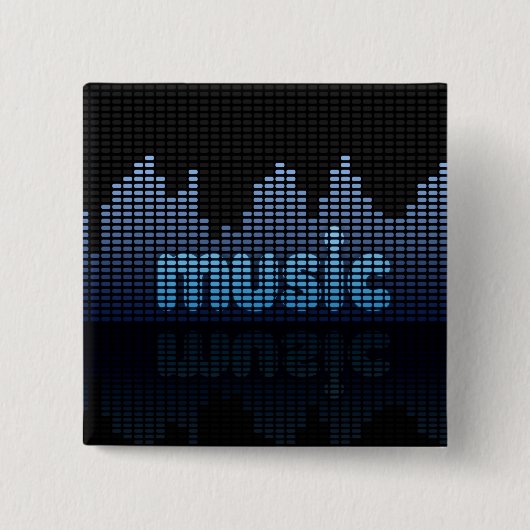 Digital Equalizer Music Wave Wall Button (Vorderseite)