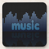 Digital Equalizer Music Wave Wall Getränkeuntersetzer (Vorderseite)