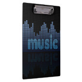 Digital Equalizer Music Wave Wall Klemmbrett (Rechts)
