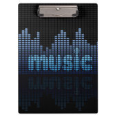 Digital Equalizer Music Wave Wall Klemmbrett (Vorderseite)