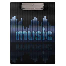Digital Equalizer Music Wave Wall Klemmbrett