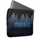 Digital Equalizer Music Wave Wall Laptopschutzhülle (Vorne Rechts)