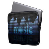 Digital Equalizer Music Wave Wall Laptopschutzhülle (Vorderseite Links)