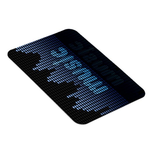 Digital Equalizer Music Wave Wall Magnet (Rechte Seite)