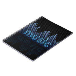 Digital Equalizer Music Wave Wall Notizblock