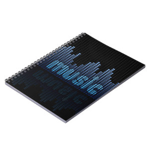 Digital Equalizer Music Wave Wall Notizblock