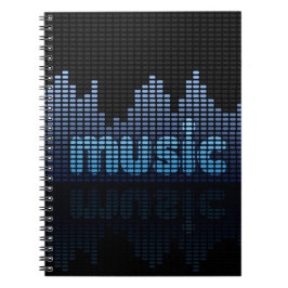 Digital Equalizer Music Wave Wall Notizblock