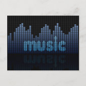 Digital Equalizer Music Wave Wall Postkarte (Vorderseite)