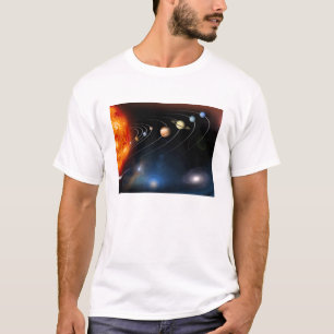 Digital erzeugtes Bild unseres Sonnensystems T-Shirt