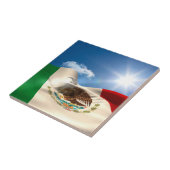 Digital erzeugtes Mexiko-Flaggen-Plätschern Fliese (Seite)