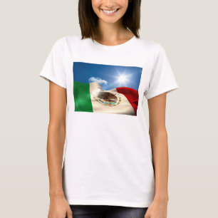 Digital erzeugtes Mexiko-Flaggen-Plätschern T-Shirt