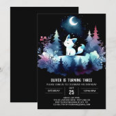 Digital Fantasy Cat Birthday Einladung (Vorne/Hinten)