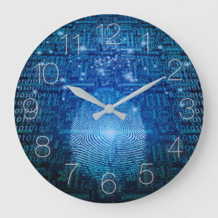 Digital-Fingerabdruck Große Wanduhr
