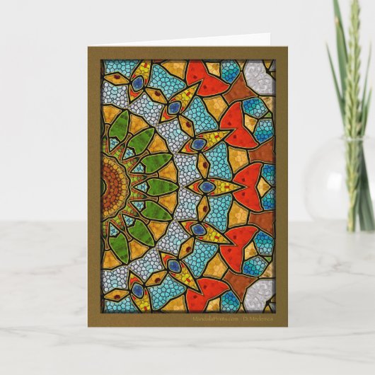 Digital Fish Mandala Feiertagskarte (Vorderseite)