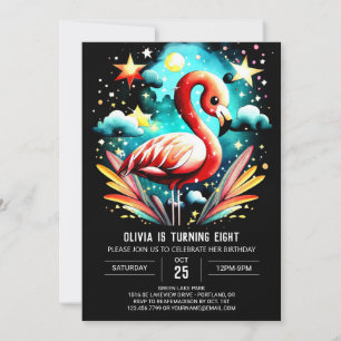 Digital Flamingo Boho Birthday Einladung