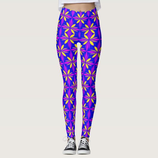 Digital Floral and Graphic Design Leggings (Vorderseite)