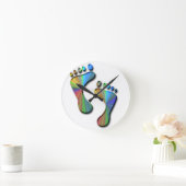 Digital Footprint Runde Wanduhr (Zuhause)