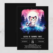 Digital Fun Tiger Geburtstag Einladung (Vorne/Hinten)