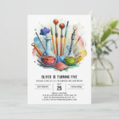 Digital Fusion Discovery Scientist zum Geburtstag Einladung (Stehend Vorderseite)