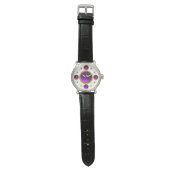 DIGITAL GEM STONE gold lila amethist Armbanduhr (Flach)