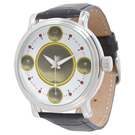 DIGITAL GEM STONE Goldgrau Armbanduhr (Schrägansicht)