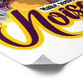 Digital gemalt Trommeln-Design Poster (Ecke)