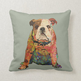 Digital gemalte englische Bulldogge Kissen