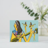 digital gestrichen; frühe ägyptische Postkarte (Stehend Vorderseite)