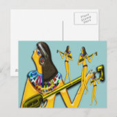 digital gestrichen; frühe ägyptische Postkarte (Vorne/Hinten)