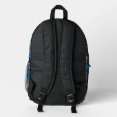 Digital Glitch Camo Rucksack - Benutzername Blau (Rückseite)