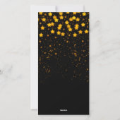 Digital Gold Stars Einladung Weihnachtsfeier (Rückseite)