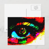 Digital Graffiti Eye Postkarte (Vorne/Hinten)