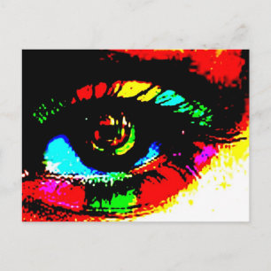 Digital Graffiti Eye Postkarte