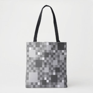 Digital Gray Pixel Little Squares Tasche
